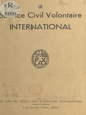 cover image of Le service civil volontaire international